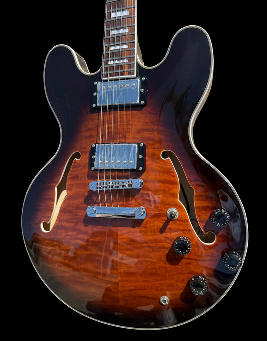Firefly FF338PRO Full Size Semi Hollow body Electric Guitar (Cobra Color)