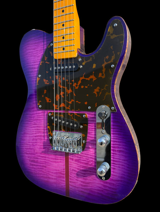 NEW FFTL Mad Cat ELECTRIC GUITARS ( Transparent Purple Color )