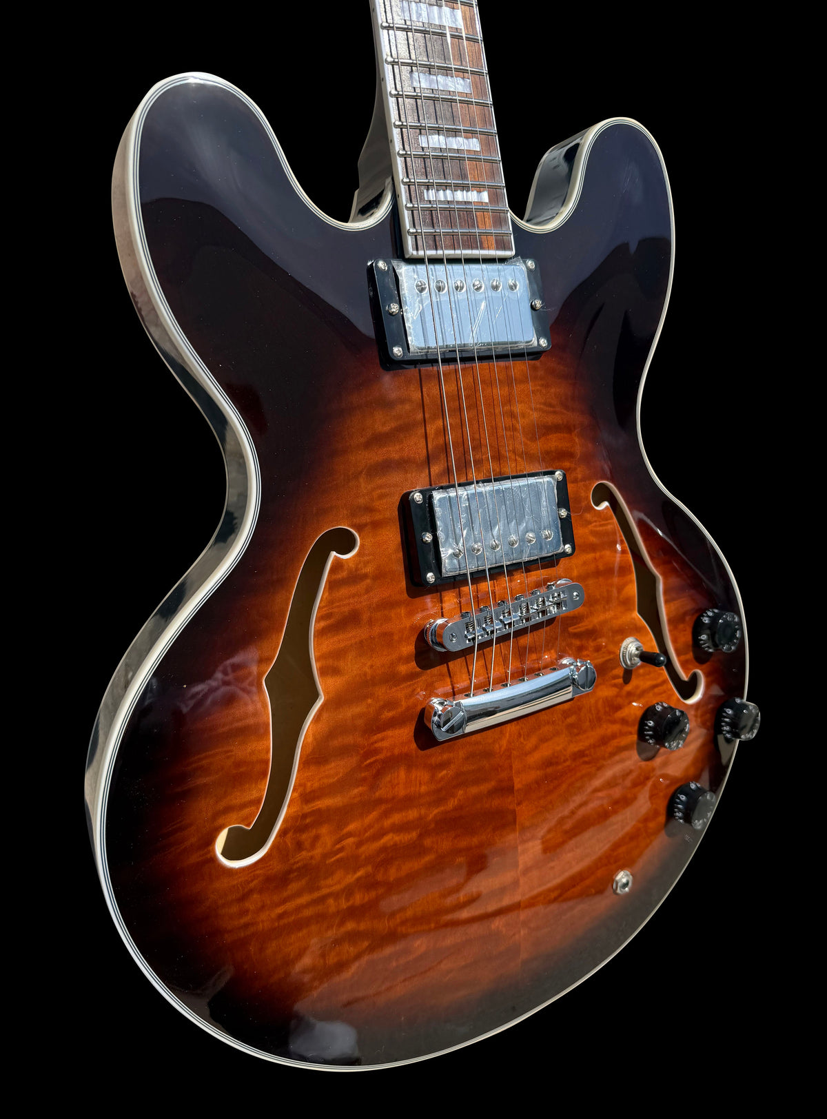 Firefly FF338PRO Full Size Semi Hollow body Electric Guitar （Cobra Color)