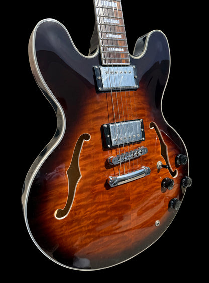 Firefly FF338PRO Full Size Semi Hollow body Electric Guitar （Cobra Color)