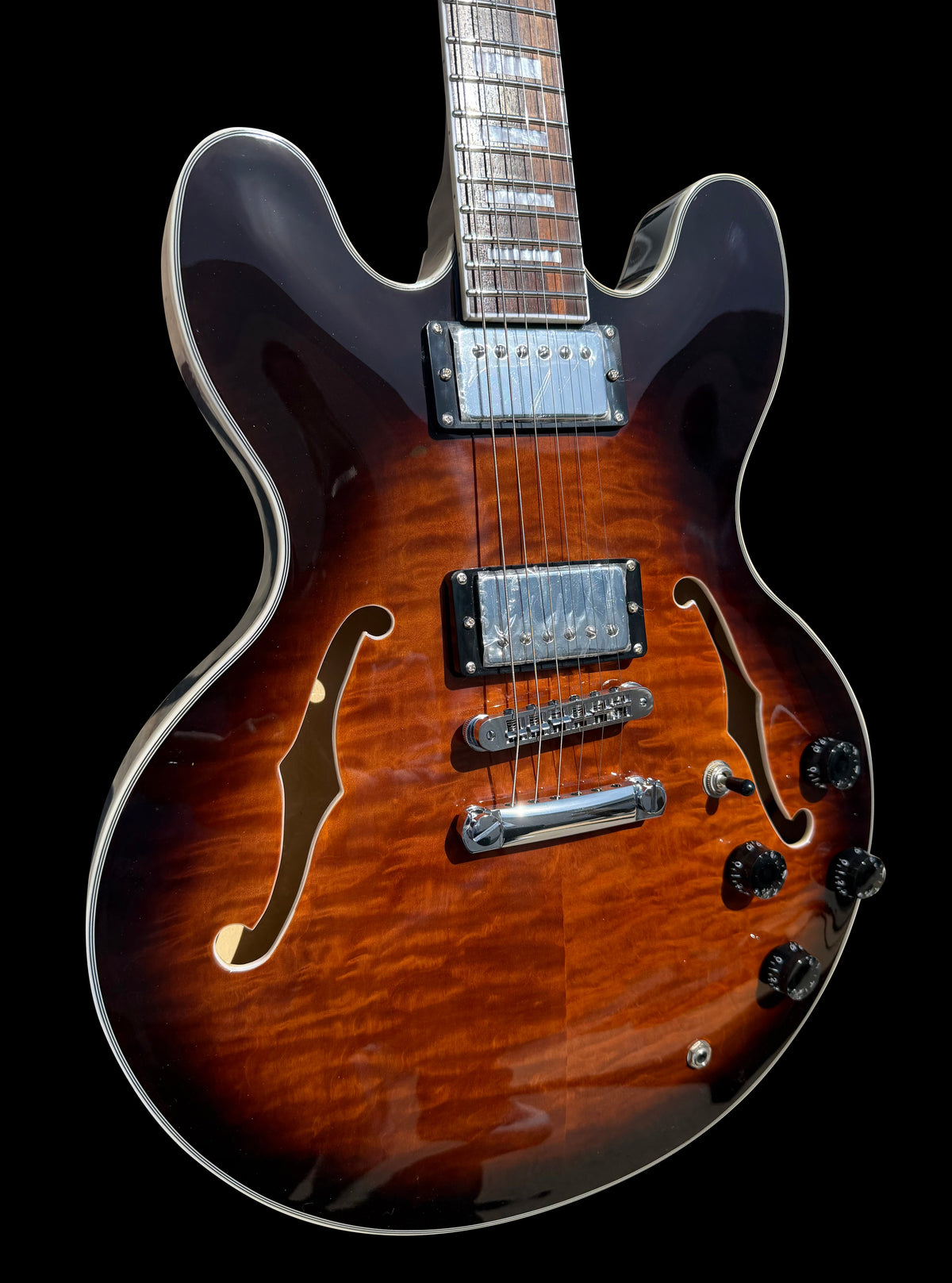 Firefly FF338PRO Full Size Semi Hollow body Electric Guitar （Cobra Color)