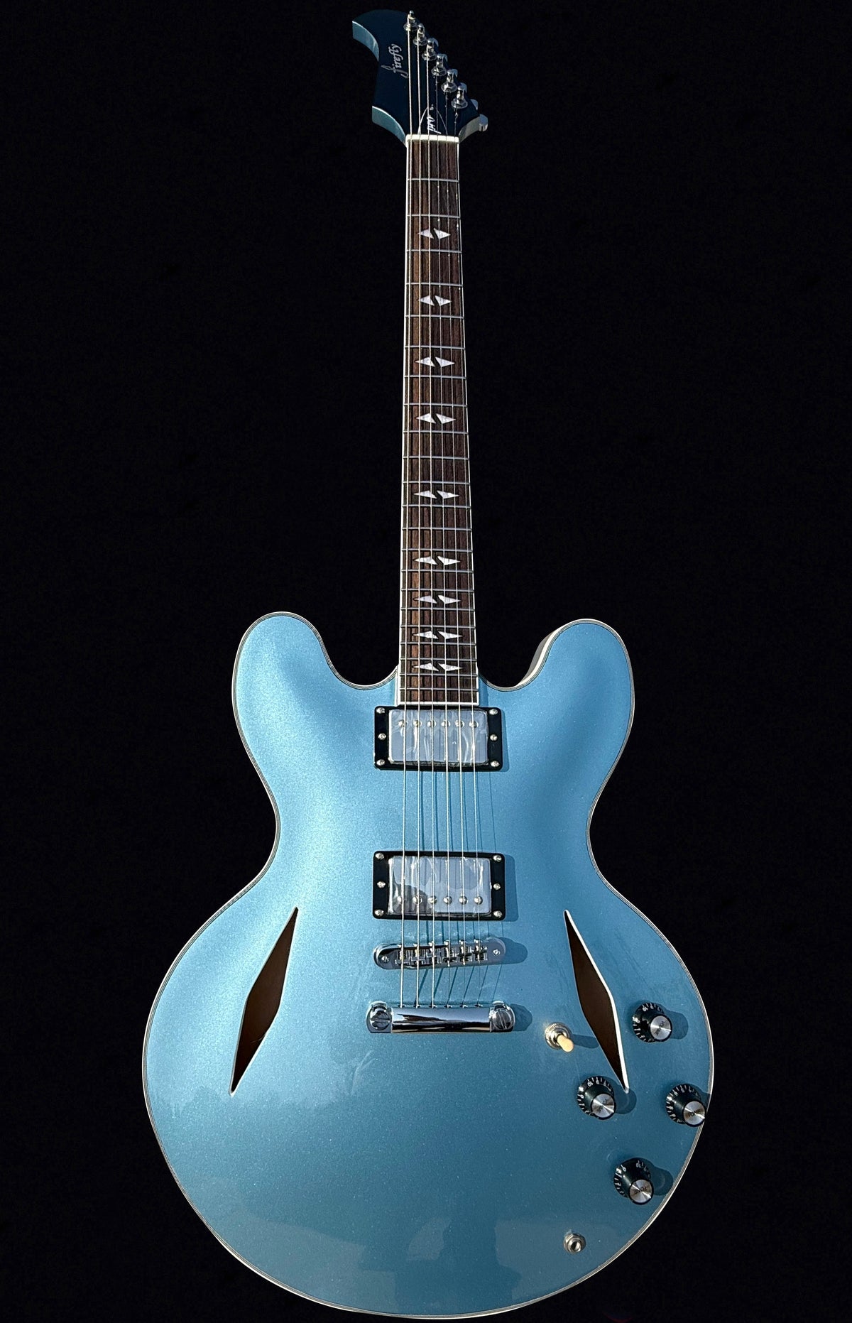 Firefly FF338PRO Full Size Semi Hollow body Electric Guitar (Metallic Blue Color)