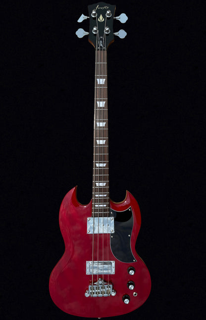 New Firefly FFLGS ELECTRIC GUITARS BASS (Transparent Red Color)