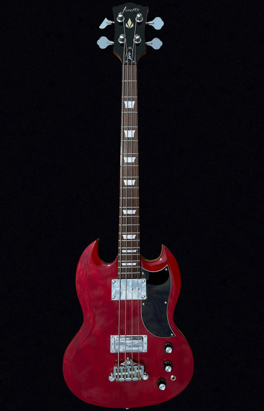New Firefly FFLGS ELECTRIC GUITARS BASS (Transparent Red Color)