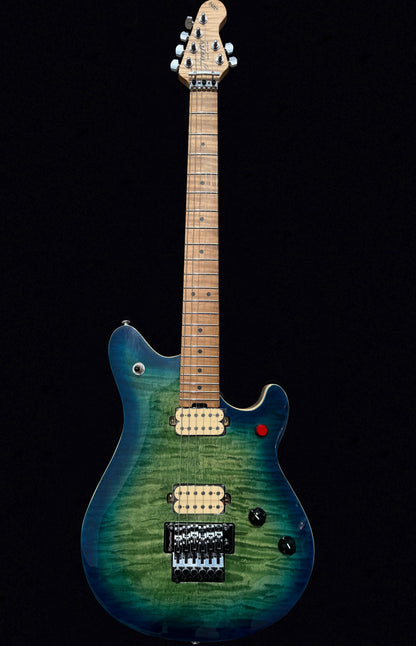 Firefly FFMN Electric guitar With Flamed Maple Top Floyd Rose Tremolo (Green Burst Color)