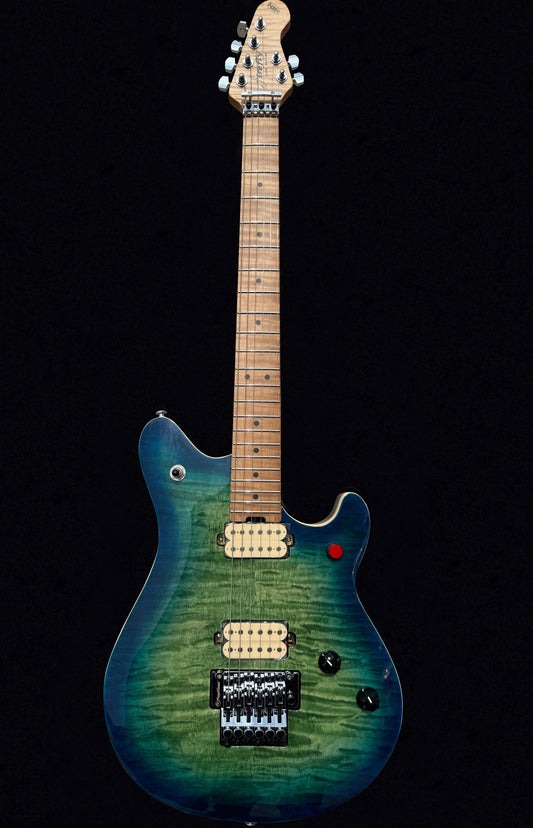 Firefly FFMN Electric guitar With Flamed Maple Top Floyd Rose Tremolo (Green Burst Color)