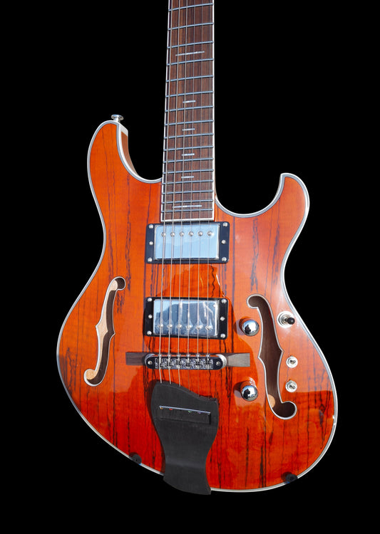 NEW Pegasus Spalted Maple Electric Guitar (Transparent Brown Color)