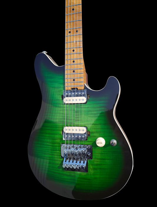 Firefly FFMN Electric Guitar With Flamed Maple Top (Green Burst Color)