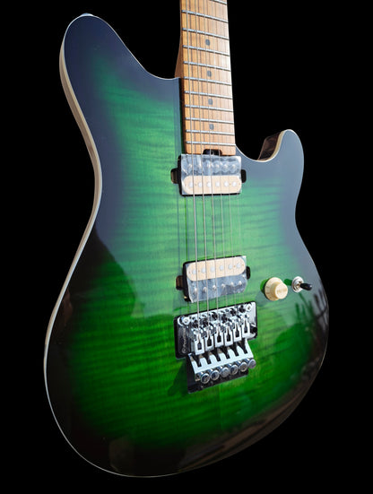 Firefly FFMN Electric Guitar With Flamed Maple Top (Green Burst Color)