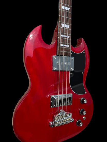 New Firefly FFLGS ELECTRIC GUITARS BASS (Transparent Red Color)