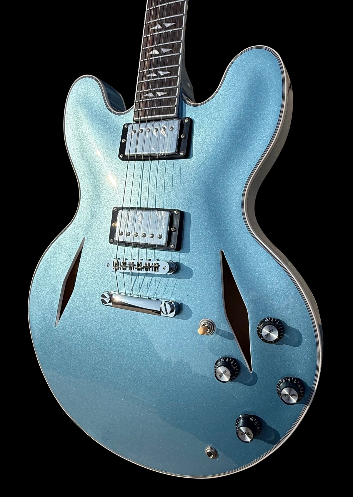 Firefly FF338PRO Full Size Semi Hollow body Electric Guitar (Metallic Blue Color)