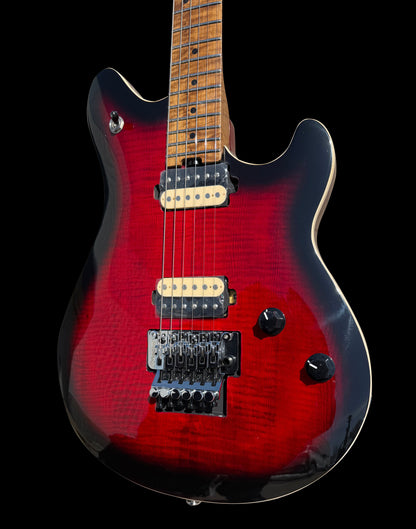 Firefly FFMN Electric guitar With Flamed Maple Top Floyd Rose Tremolo (Transparent Red Color)