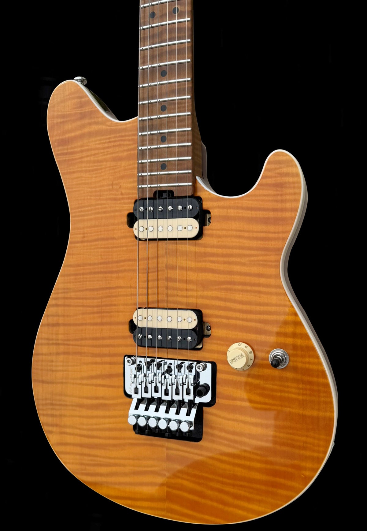 Firefly FFMN Electric guitar With Flamed Maple Top Floyd Rose Tremolo (Transparent Yellow Color)