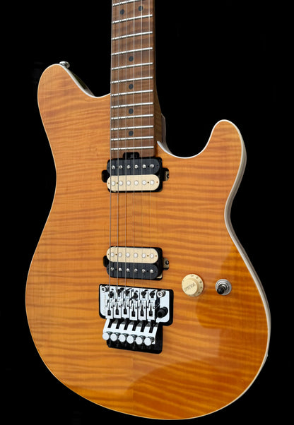 Firefly FFMN Electric guitar With Flamed Maple Top Floyd Rose Tremolo (Transparent Yellow Color)