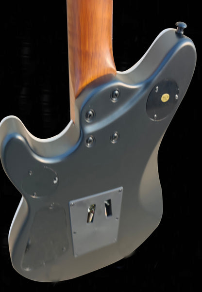 Firefly FFMN Electric Guitar With Flamed Maple Top Floyd Rose Tremolo (Matte Black Color)