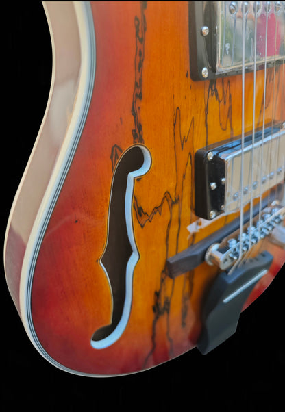 NEW Pegasus Spalted Maple ELECTRIC GUITARS (Cherry Sunburst Color)
